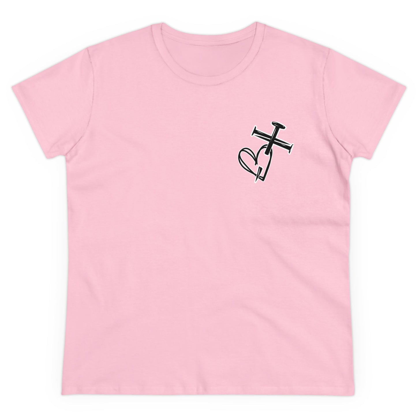 Women's Cross Crossing Heart T-Shirt