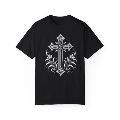 Unisex Gothic Cross Design T-Shirt