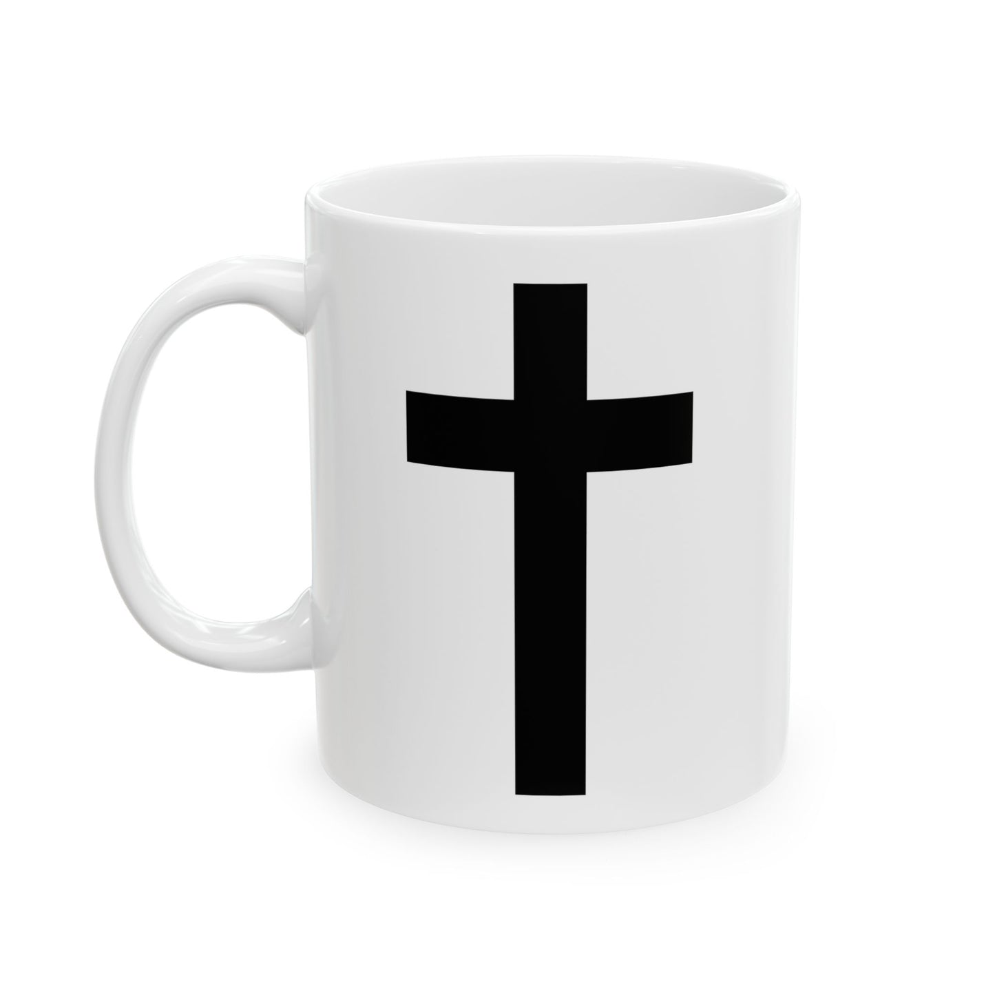 Minimalist Cross Design Ceramic Mug