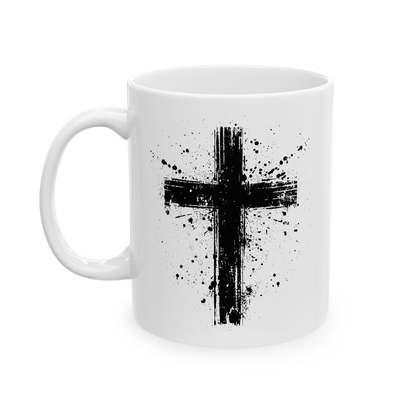 Splash Cross Design Ceramic Mug