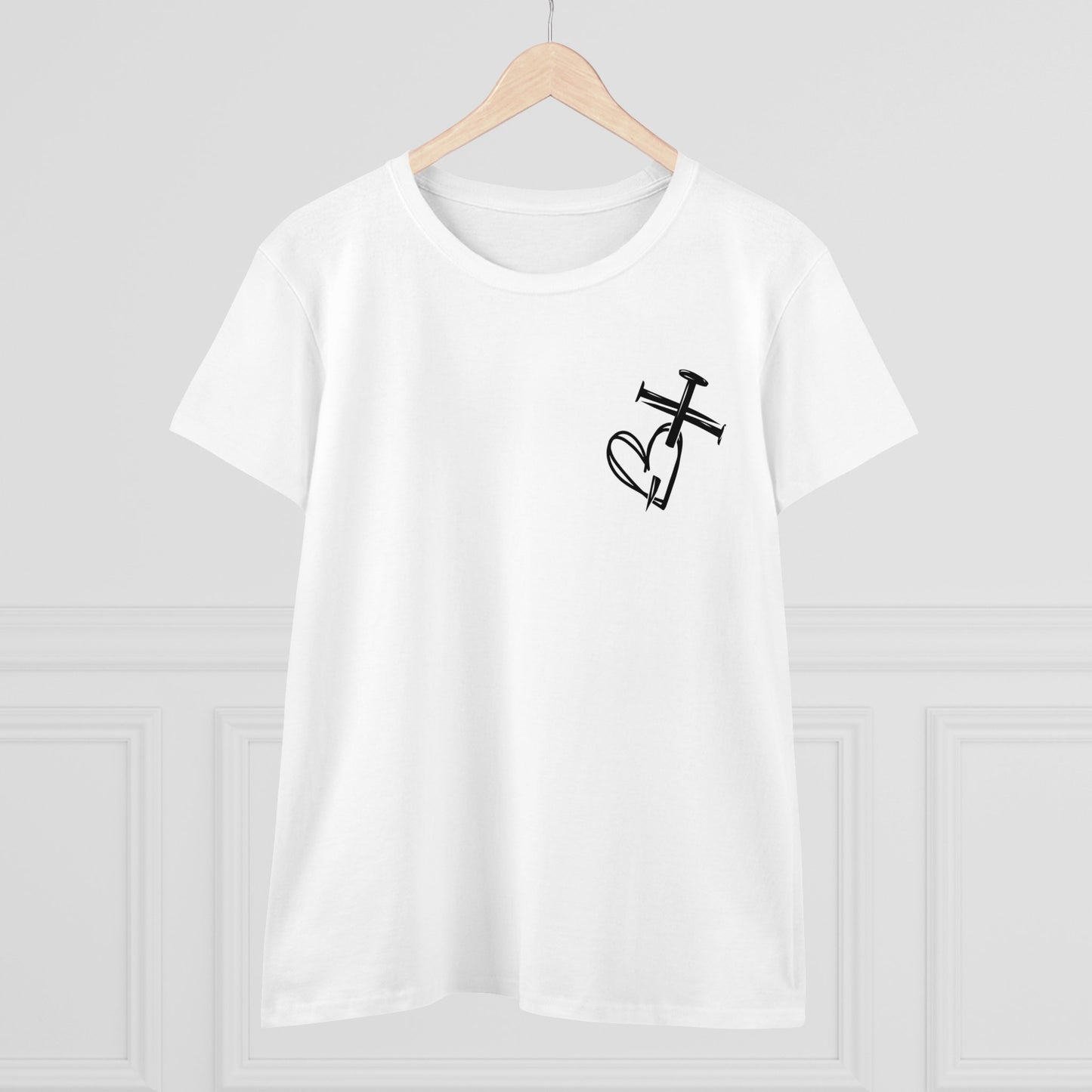 Women's Cross Crossing Heart T-Shirt