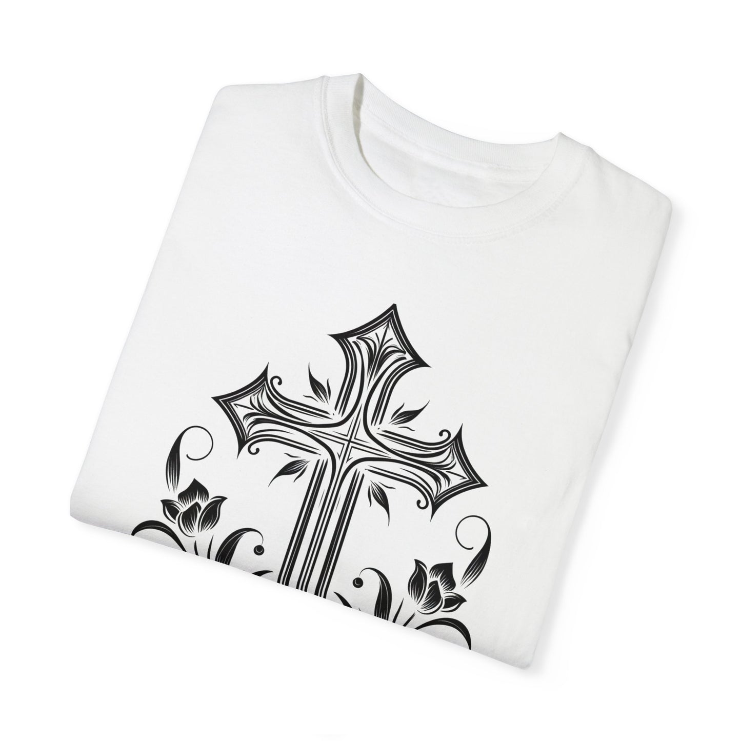 Unisex Gothic Cross Design T-Shirt